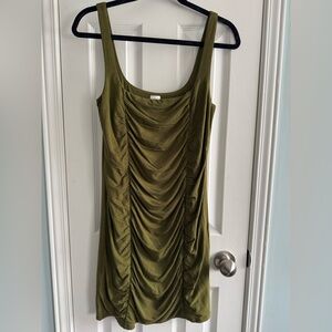 Wilfred Lydia Green Ruched Tank Bodycon Dress